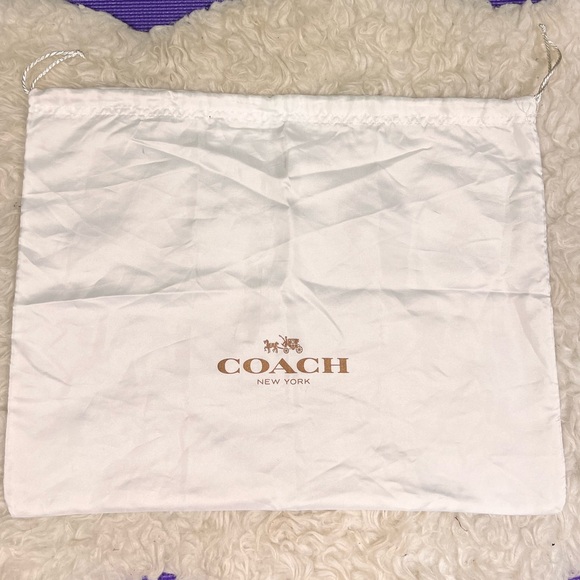 Coach White and Brown Logo Dust Bag - Picture 1 of 2